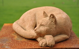 Katze Liegend 2 Keramik Original L 33cm